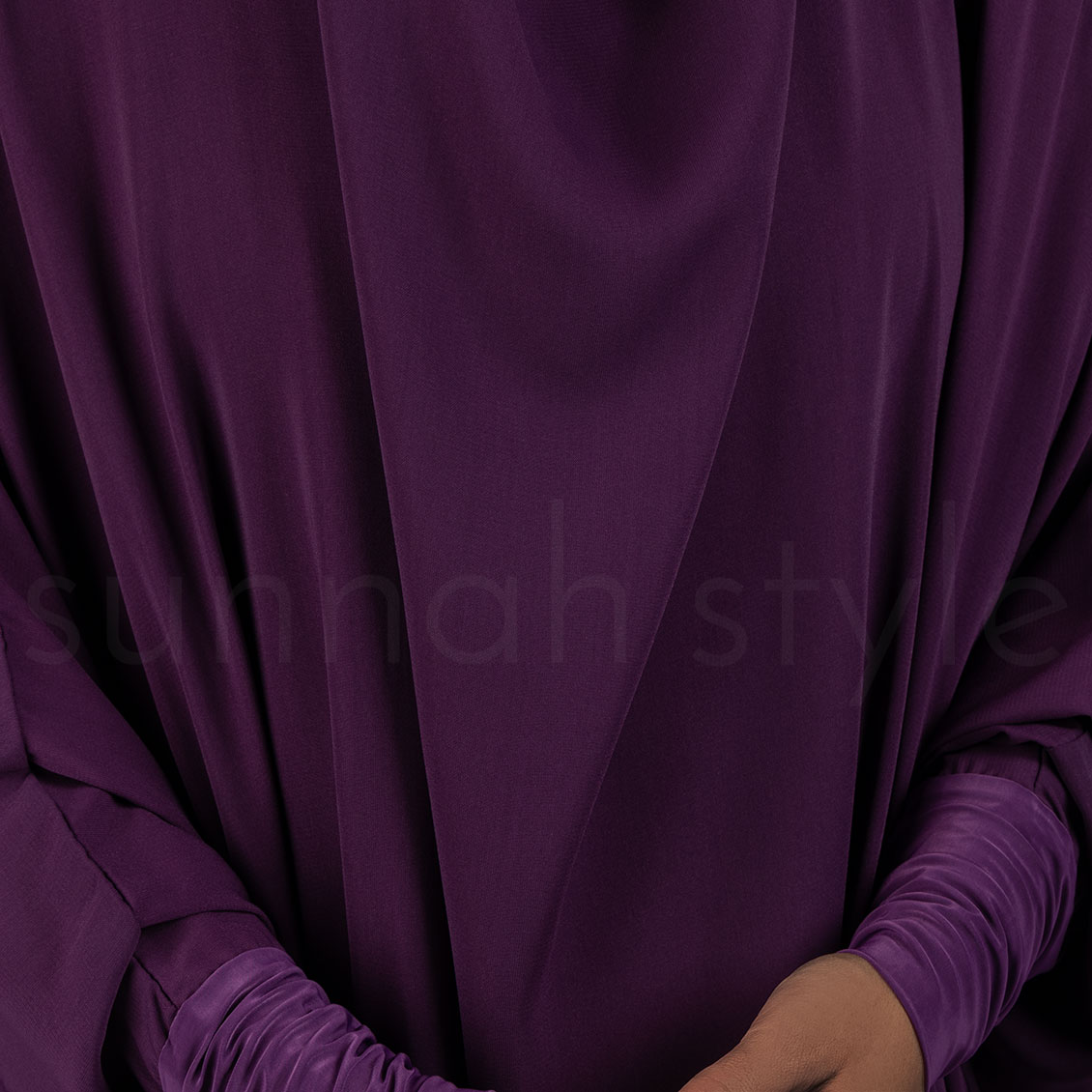 Sunnah Style Plain Full Length Jilbab Grape